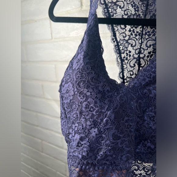 NWT Soma Bralette Lace Racerback Pullover Wireless XXL Navy Blue #0385 - Picture 4 of 10